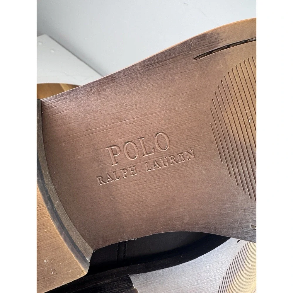 Polo Ralph Lauren Mollington Brown Leather Lace Up Shoes‎ Mens Size 11.5